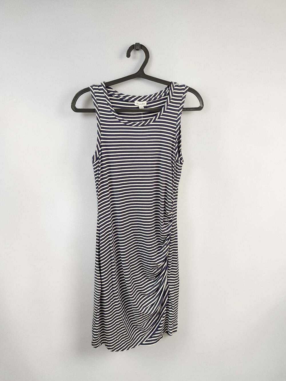 Love, Fire Striped Sleeveless Ruched Side Mini‎ Bodycon Dress